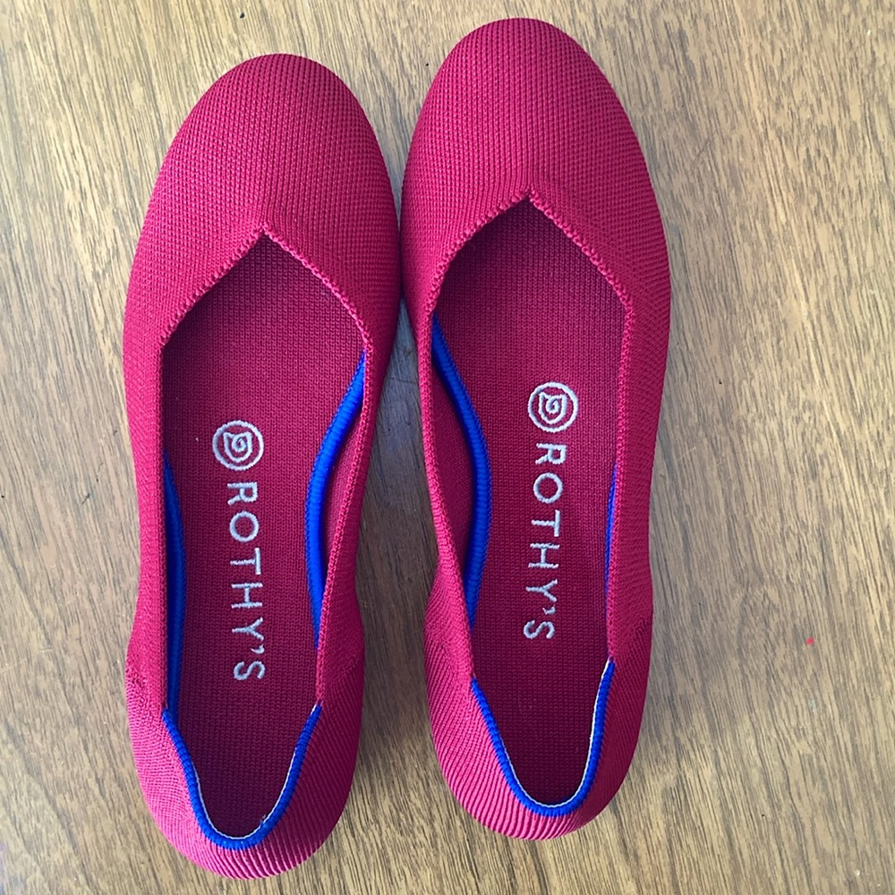 Rothy’s ruby rounded toe flats size 6.5
